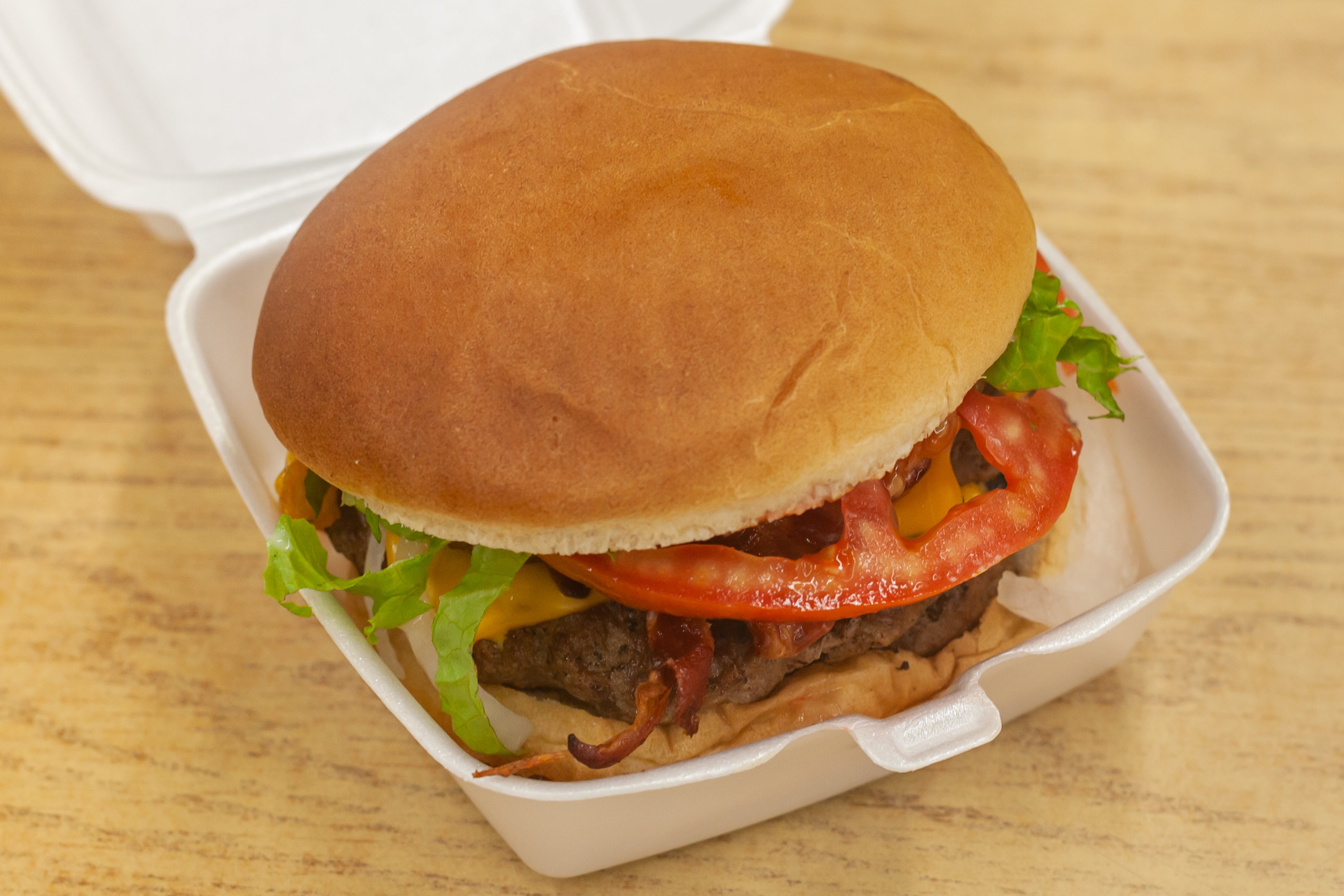 Order Hamburger - Burger food online from M & M Pizza store, Manquin on bringmethat.com