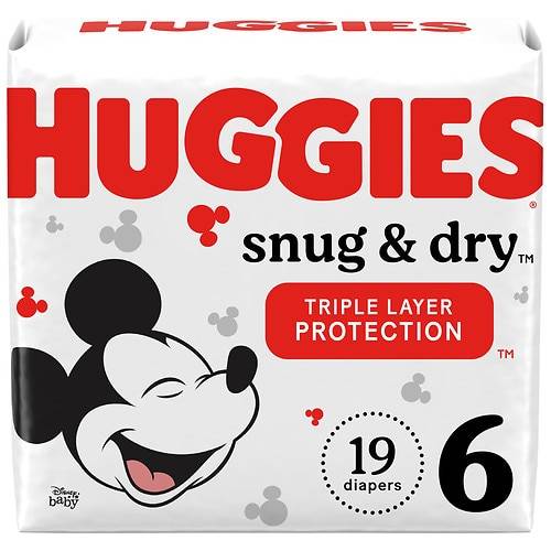 Order Huggies Snug & Dry Baby Diapers Size 6 - 19.0 ea food online from Walgreens store, Willimantic on bringmethat.com