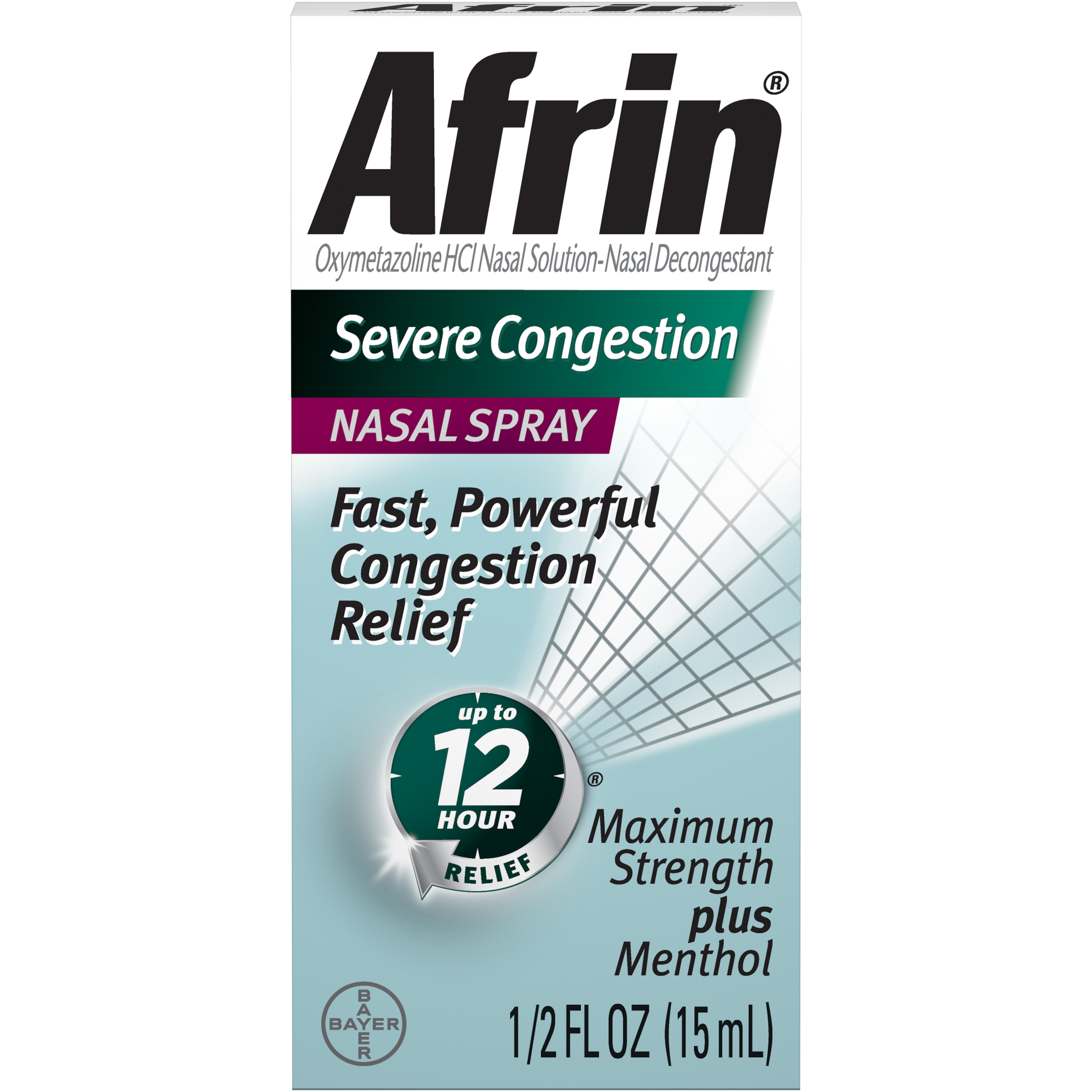 Order Afrin Severe Congestion Nasal Spray, Maximum Strength Plus Menthol - 0.5 fl oz food online from Rite Aid store, Redwood City on bringmethat.com