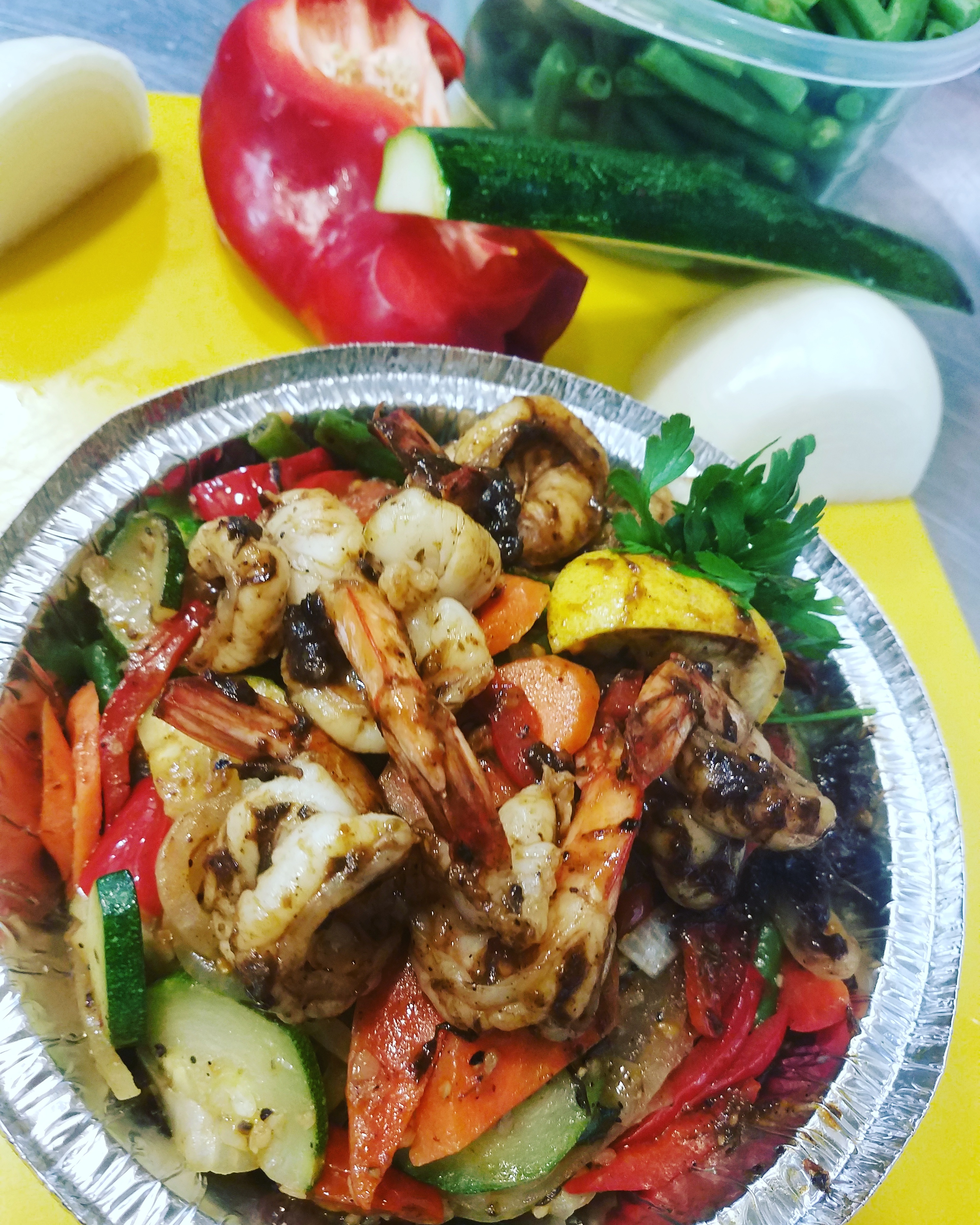 Order Sauteed Shrimp food online from Chara Kitchen store, Bellport on bringmethat.com