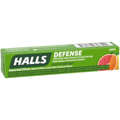 Order Halls Defense Vitamin C Citrus 9 Count food online from 7-Eleven store, Dallas on bringmethat.com