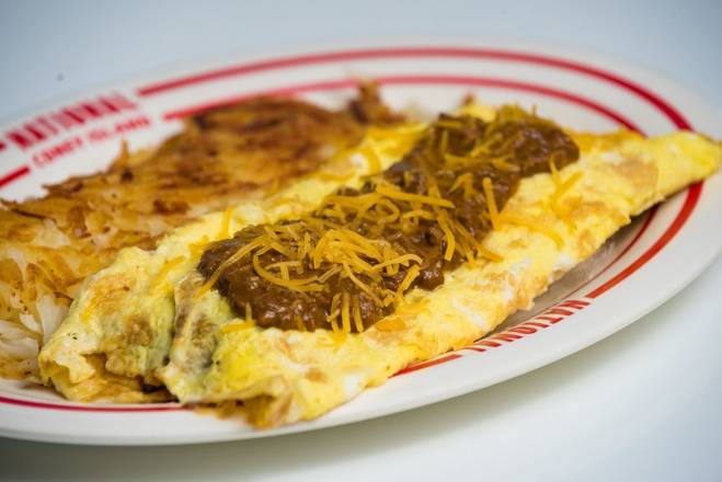 Order Coney Omelet food online from National Coney Island store, Grosse Pointe on bringmethat.com
