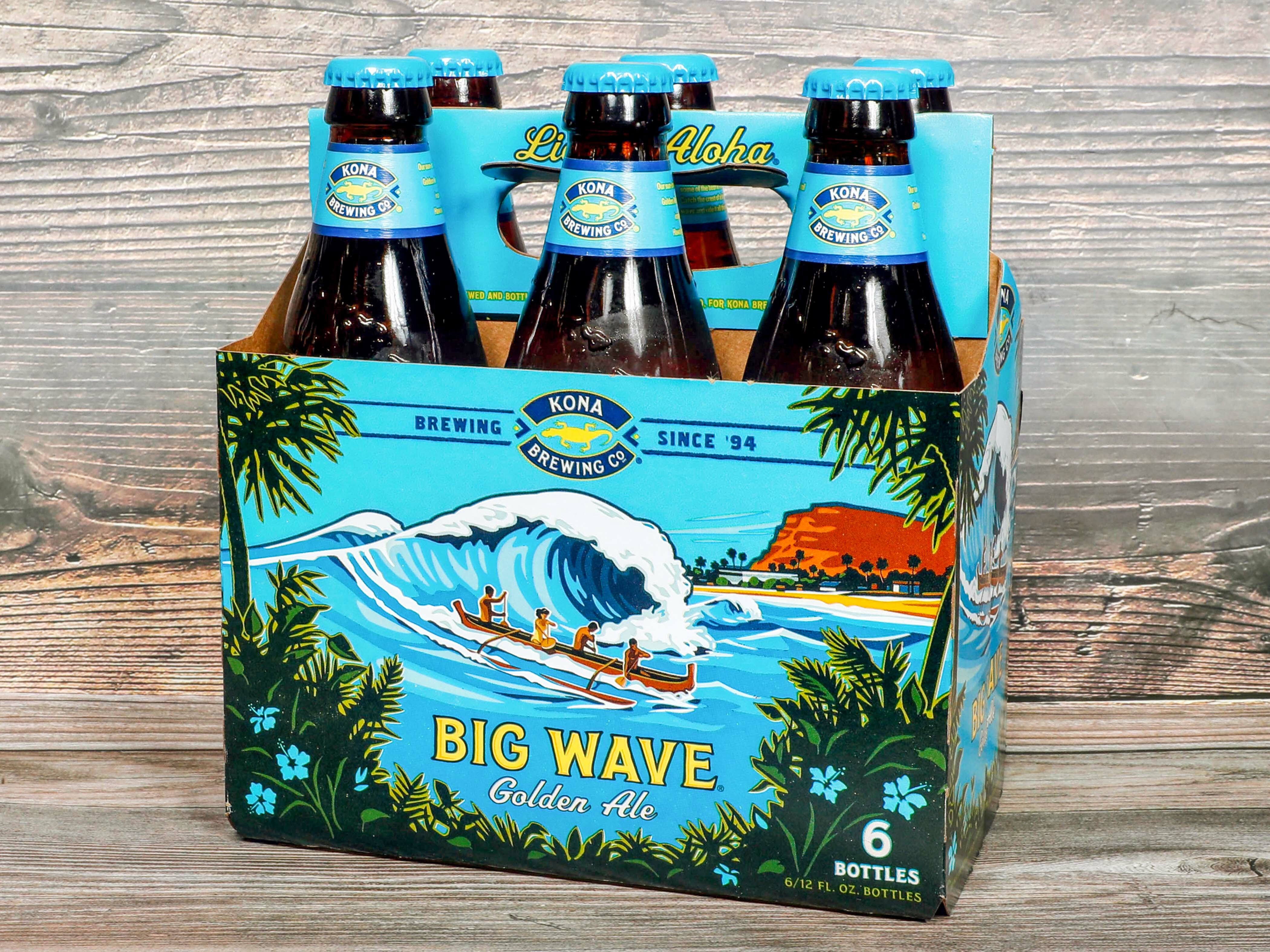 Order 6 Pack of Bottled Big Wave Golden Ale food online from Brothers Royal Crown Minimart store, Atwater on bringmethat.com