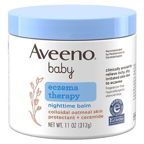 Order Aveeno Baby Eczema Therapy Nighttime Balm, Colloidal Oatmeal Fragrance-Free - 11.0 oz food online from Walgreens store, Statesboro on bringmethat.com