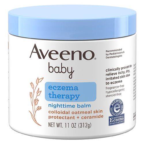 Order Aveeno Baby Eczema Therapy Nighttime Balm, Colloidal Oatmeal Fragrance-Free - 11.0 oz food online from Walgreens store, Grandview Heights on bringmethat.com