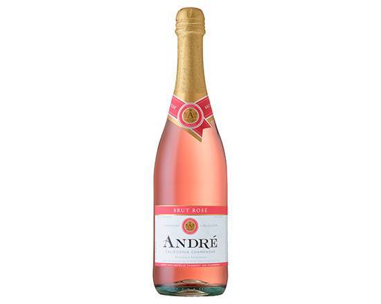 Order Andre Brut Rose, 750mL champagne (9.5% ABV) food online from Signal Liquor store, Signal Hill on bringmethat.com