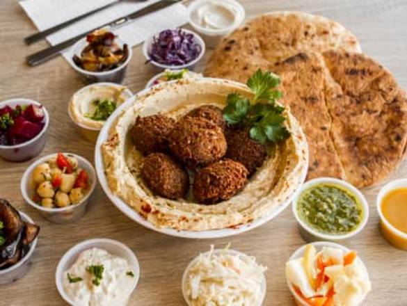 Order Hummus Bowl food online from Yalla Teaneck store, Teaneck on bringmethat.com