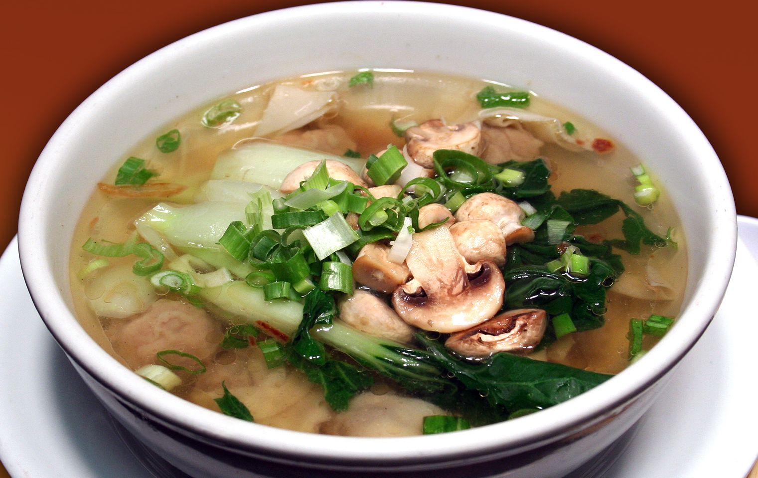Order Wonton Soup food online from Ginger Cafe store, Gilroy on bringmethat.com
