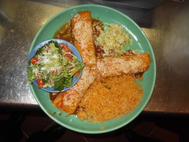 Order 28. Three Enchiladas Large Combo food online from El Paraiso De Mexico store, San Antonio on bringmethat.com