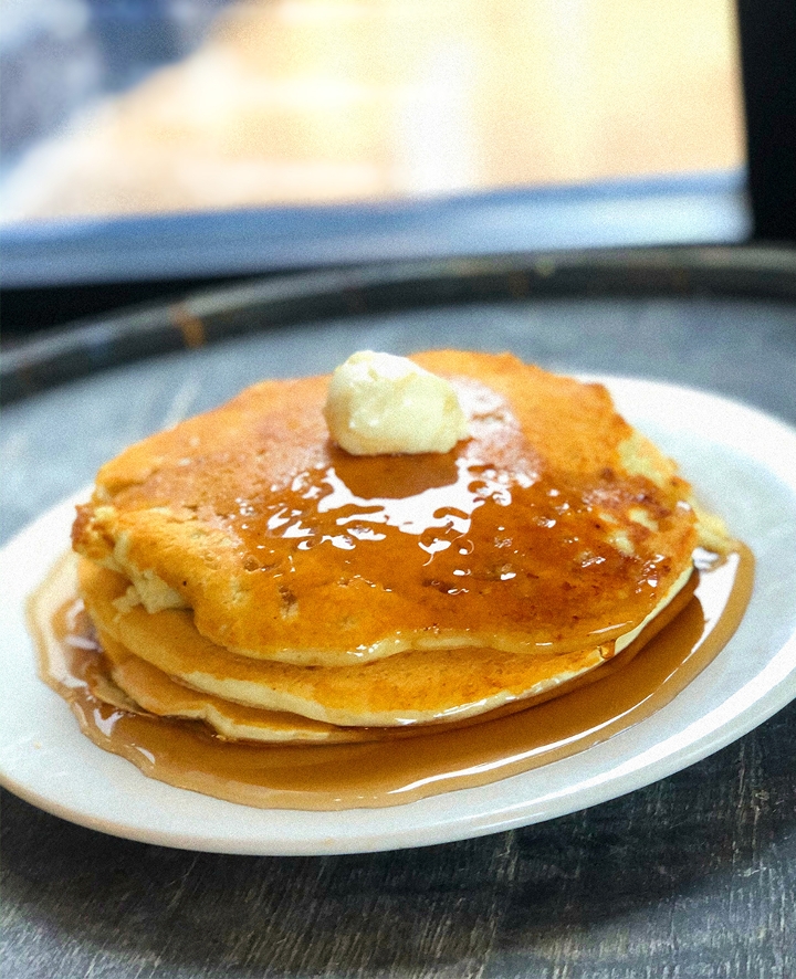 Order Buttermilk Pancakes food online from Mo Irish Pub store, College Station on bringmethat.com