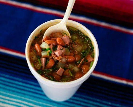 Order Charro Bean Cup food online from Tacos El Regio store, San Antonio on bringmethat.com