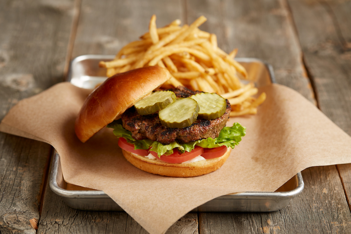 Order Classic Burger food online from BJs Restaurant & Brewhouse store, Greenwood on bringmethat.com