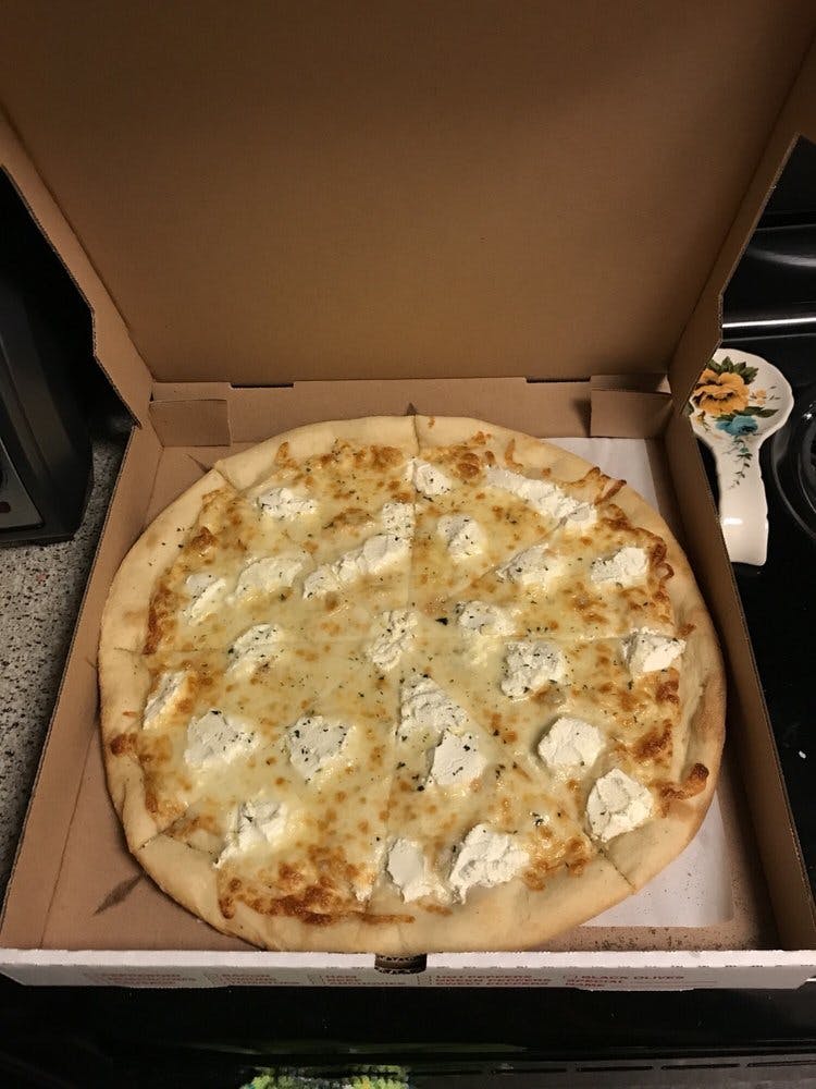Order White Pizza - Medium 14'' food online from Lushaj Pizza & Pasta store, Euless on bringmethat.com