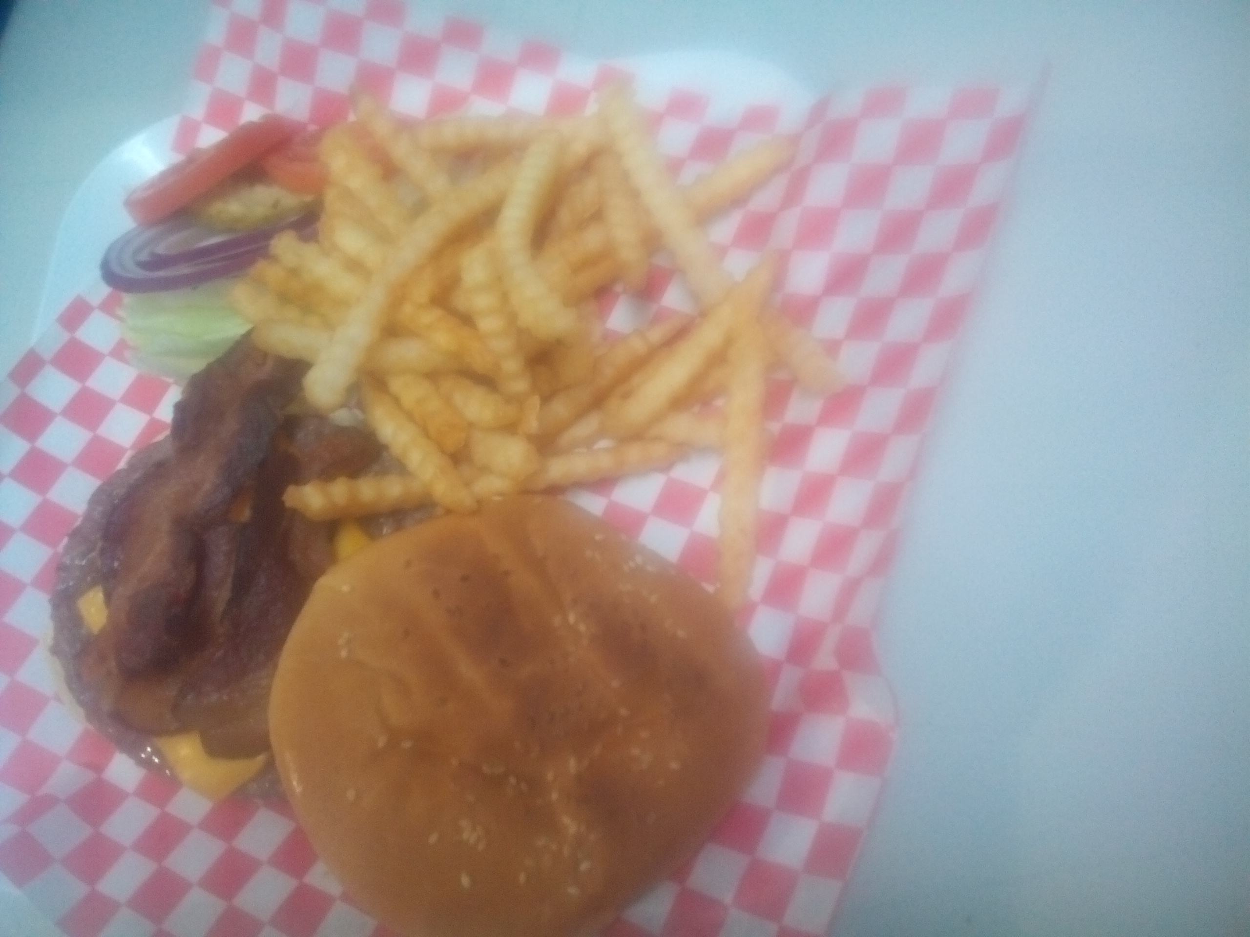 Order Bacon Cheeseburger food online from V cafe store, San Francisco on bringmethat.com