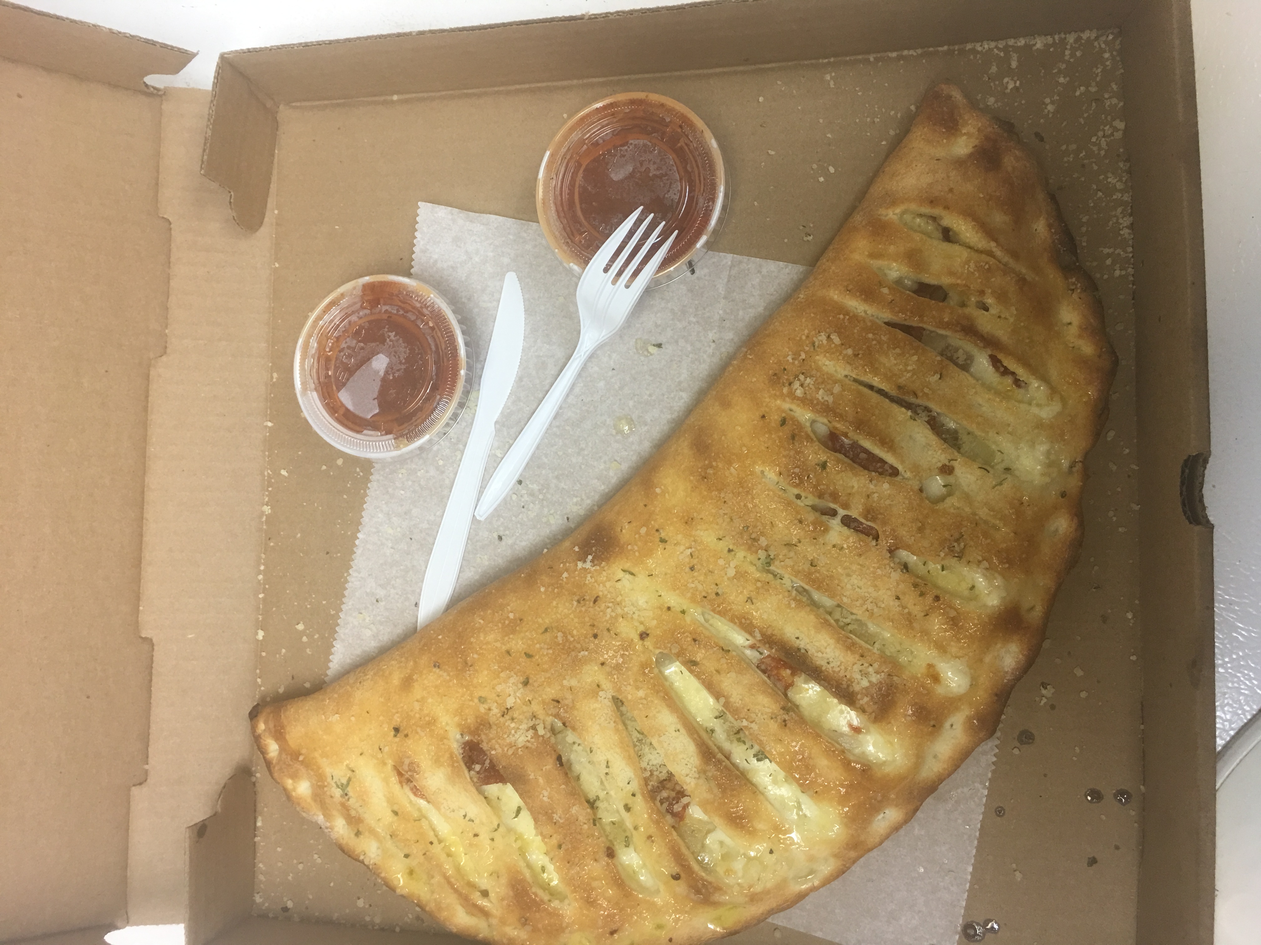Order Meat Lovers Calzone food online from Sal’s NY Slice Pizzeria store, Virginia Beach on bringmethat.com
