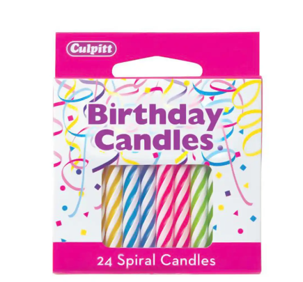 Order 24 Spiral Candles in Neon food online from Baskin Robbins store, San Diego on bringmethat.com