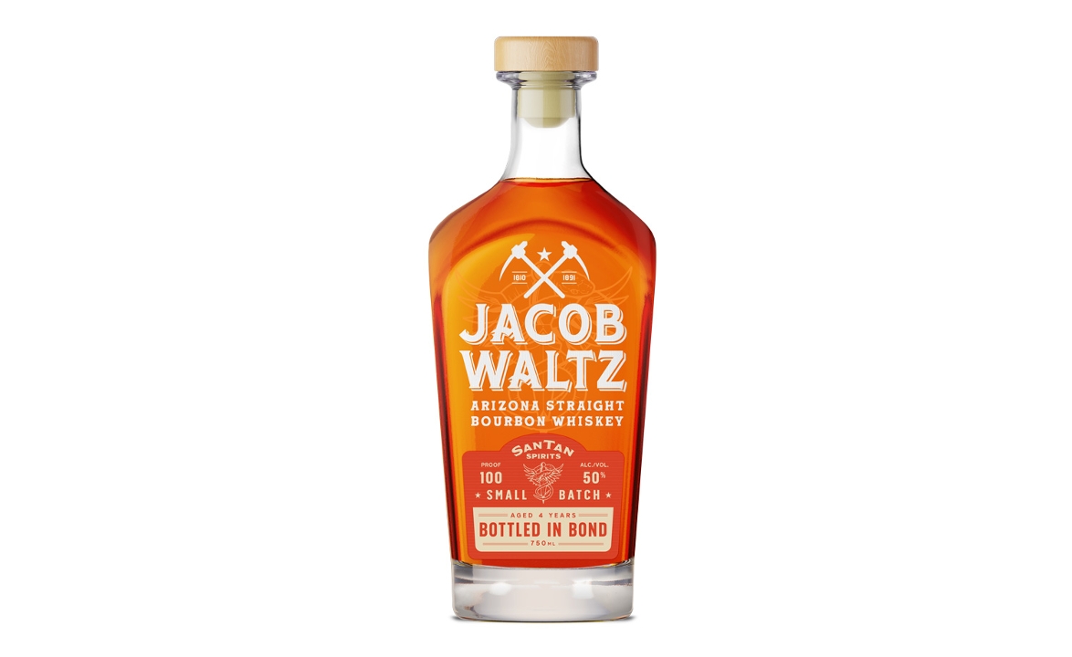 Order Jacob Waltz Bottled In Bond Straight Bourbon Whiskey, 750ml spirits (50% ABV) food online from Santan Brewing Co. store, Chandler on bringmethat.com