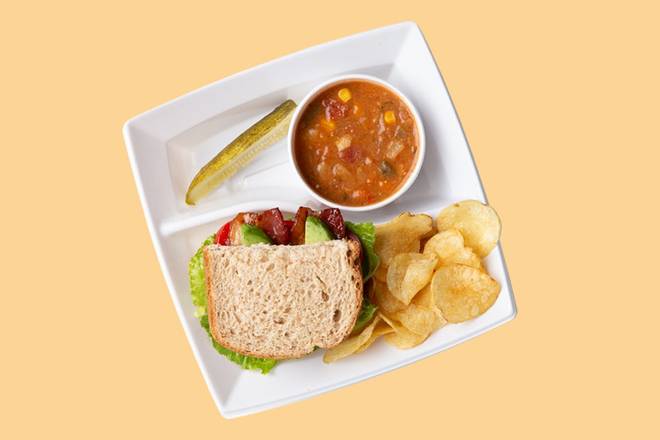 Order Half Signature Sandwich & Small Soup food online from Saladworks store, Feasterville Trevose on bringmethat.com