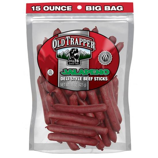 Order Old Trapper Jalapeño Deli Style Beef Sticks food online from Exxon Food Mart store, Port Huron on bringmethat.com