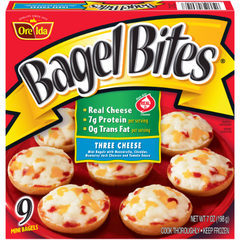 Order Bagel Bites Three Cheese 7oz food online from 7-Eleven store, Pittsburgh on bringmethat.com