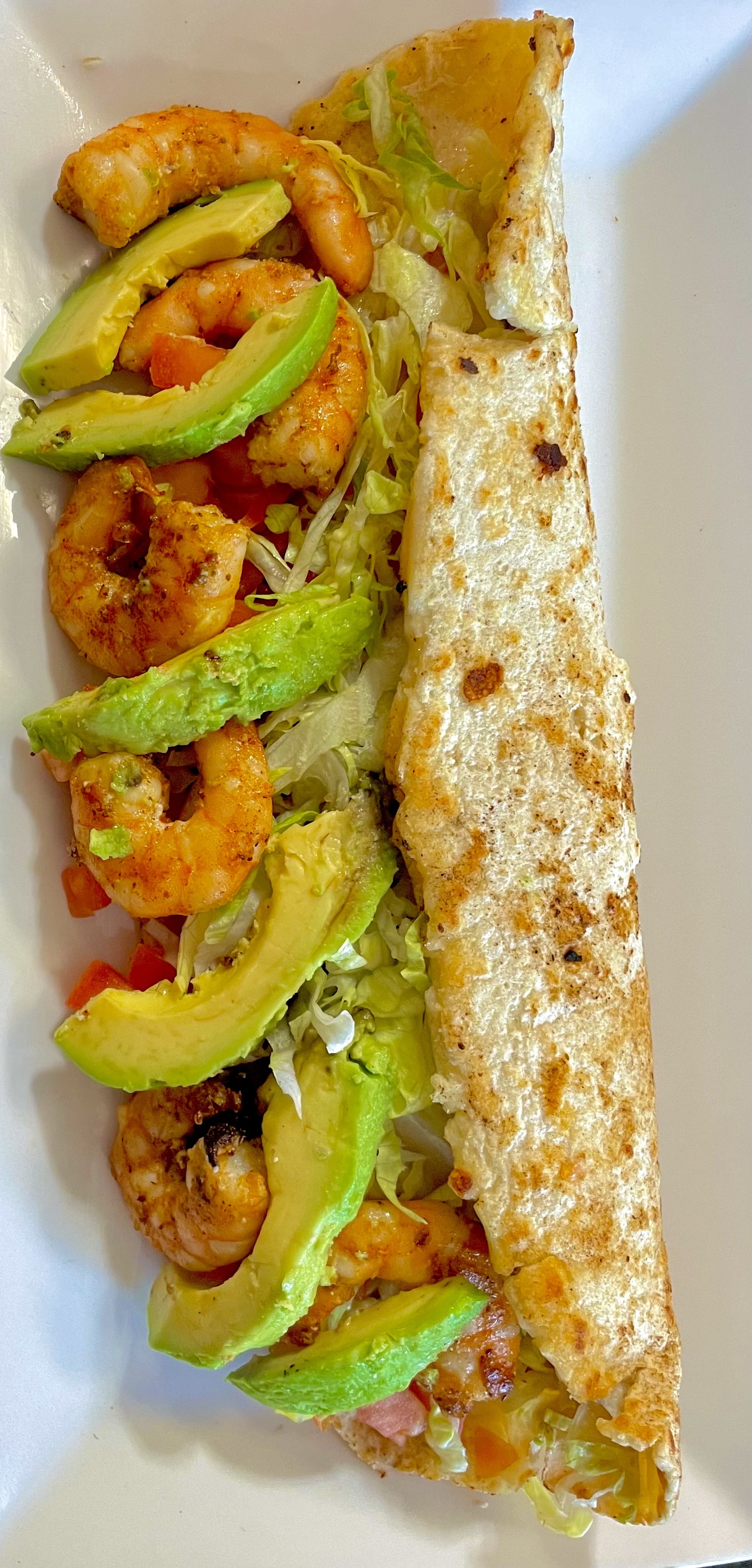 Order Shrimp Quesadilla food online from La Guera Mexican Grill store, Upper Darby on bringmethat.com
