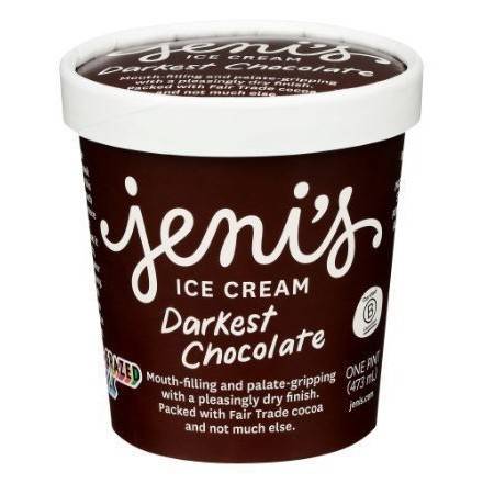 Order Jeni's Darkest Chocolate Ice Cream (1 Pint) food online from Dolcezza Gelato store, Arlington on bringmethat.com