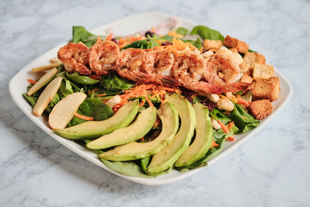 Order Shrimp/Autumn Salad food online from Orchid City Fusion Cafe store, Arlington on bringmethat.com
