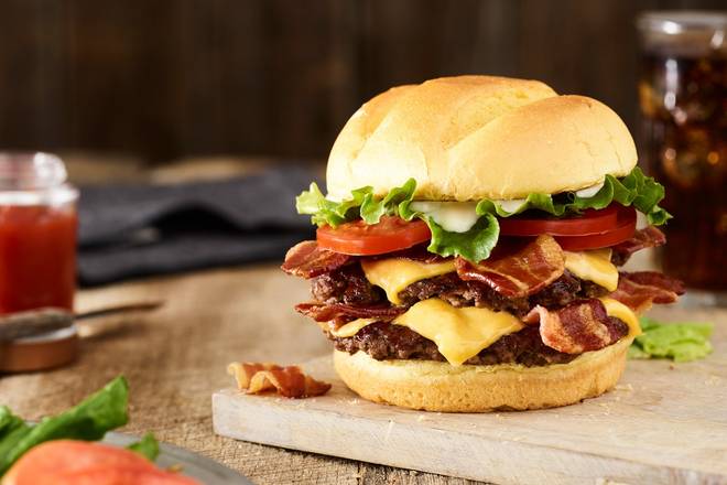 Order DOUBLE BACON SMASH® BURGER food online from Smashburger store, Columbia on bringmethat.com