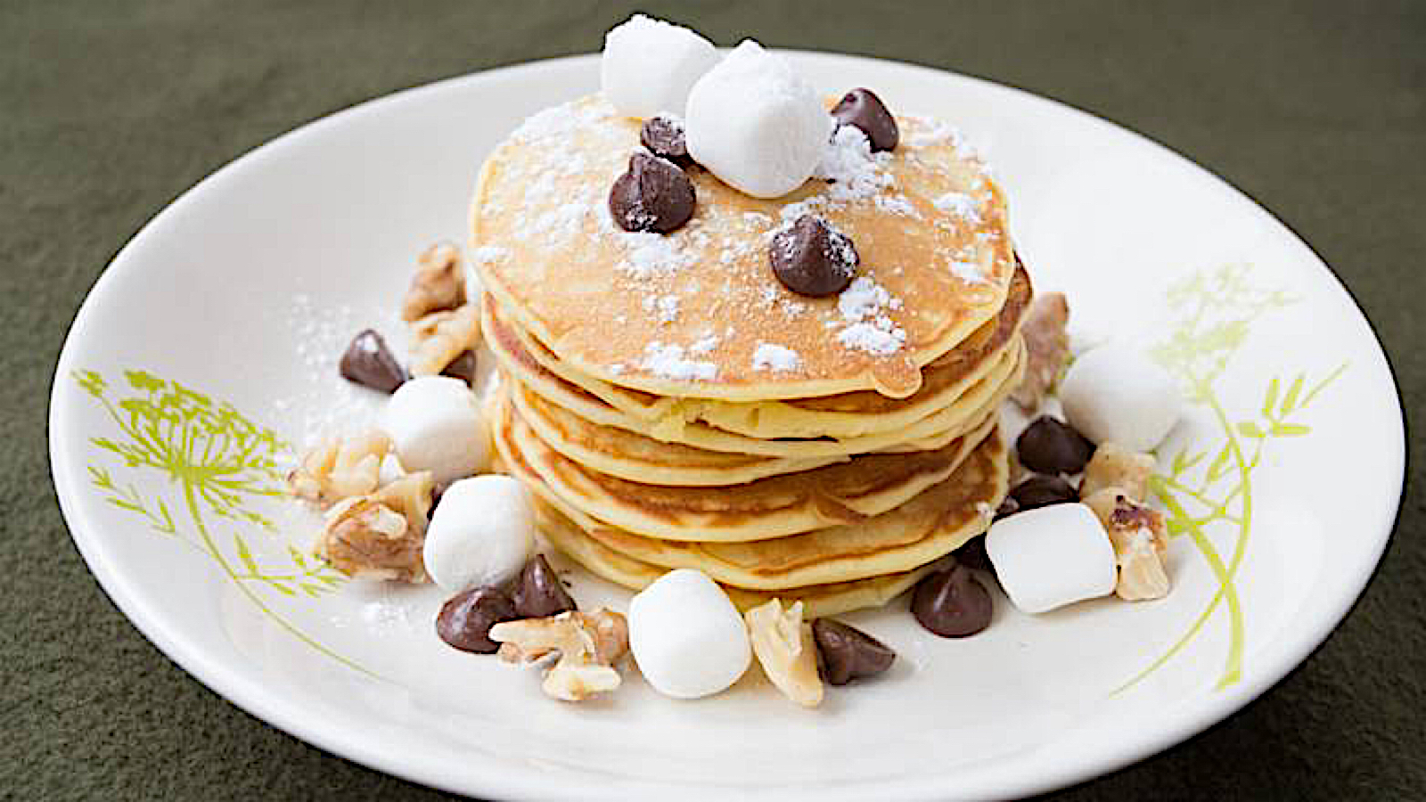 Order  3 Buttermilk Pancakes with chocolate chip food online from 5 brothers gourmet deli store, New York on bringmethat.com