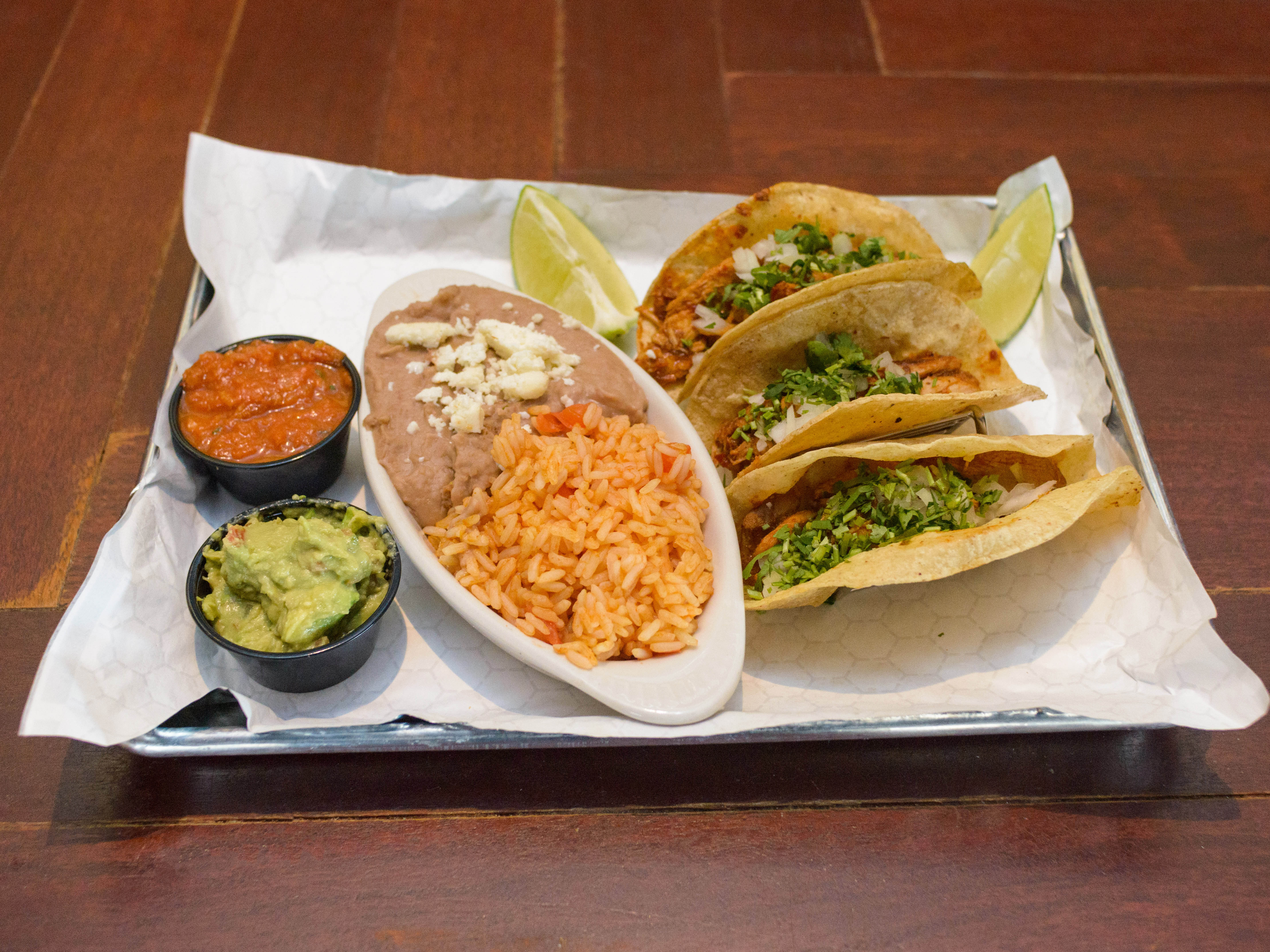 Order Chicken Tacos food online from City Tap and Grill store, Norridge on bringmethat.com
