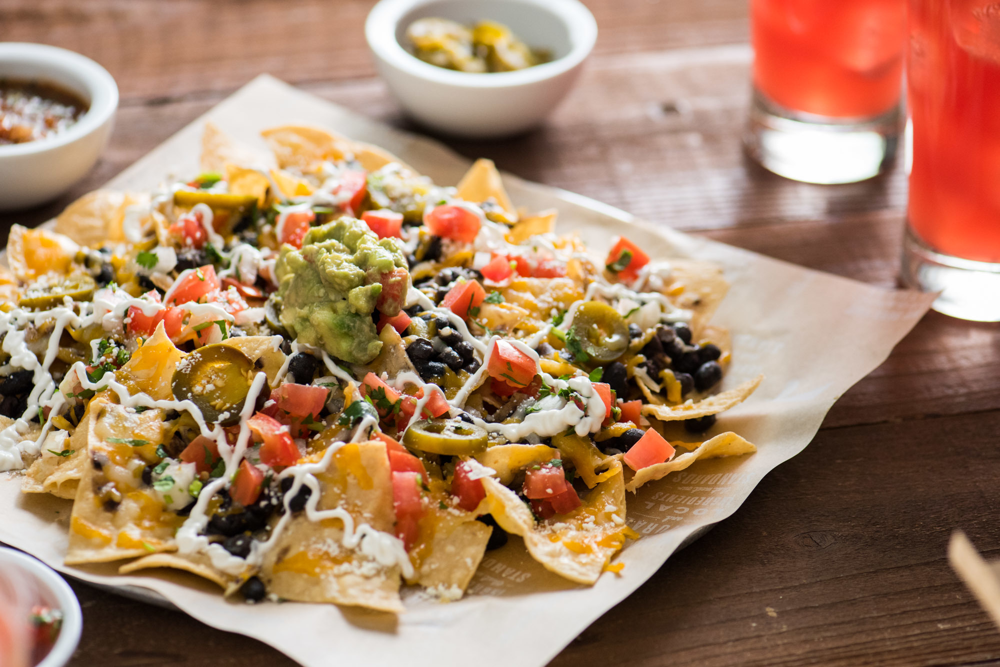 Order Nachos food online from Sharkys Woodfired Mexican Grill store, Chatsworth on bringmethat.com