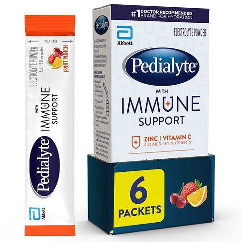 Order Pedialyte With Immune Support Electrolyte Powder - 0.49 oz x 6 pack food online from Walgreens store, Willowick on bringmethat.com
