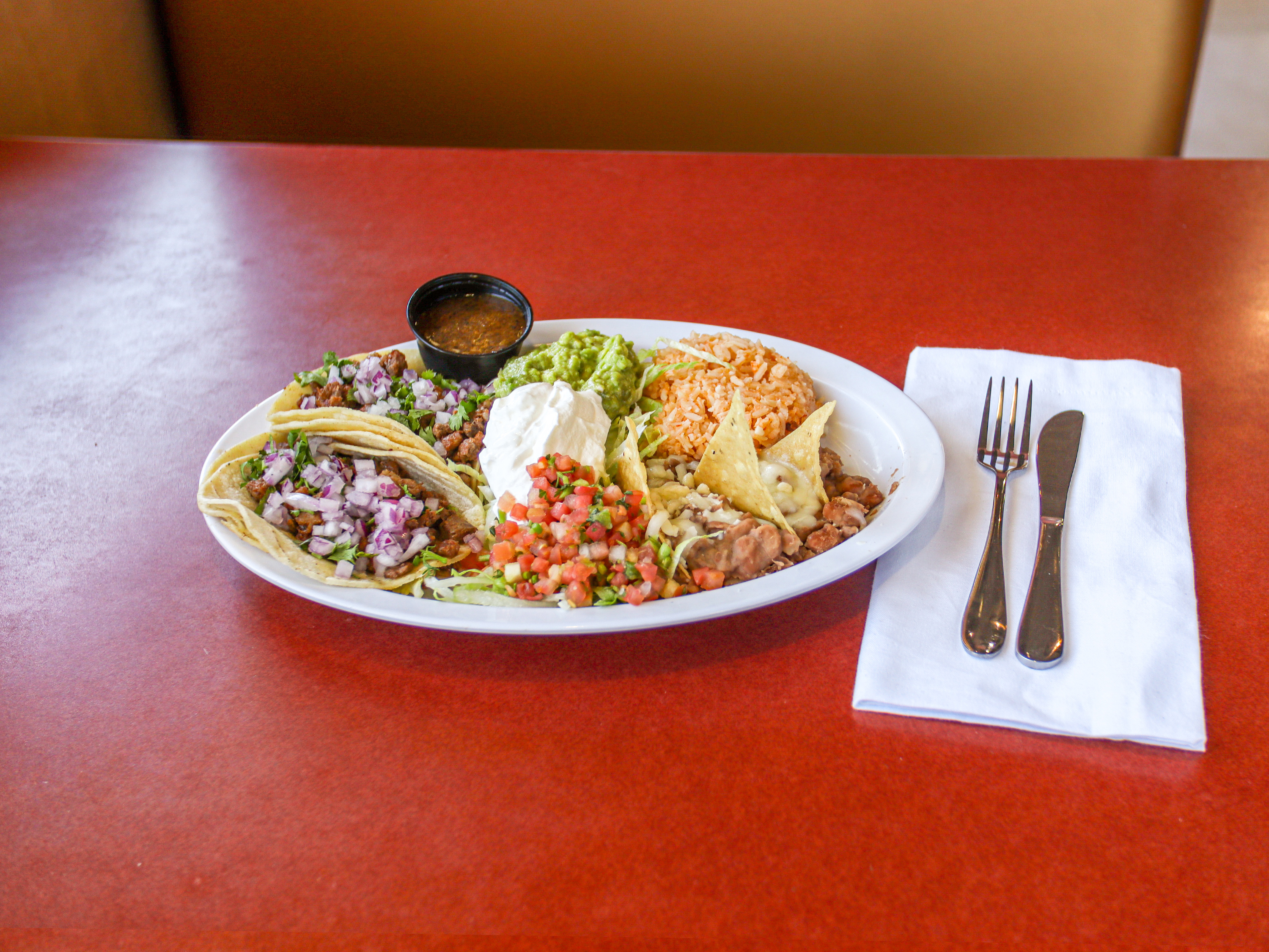 Order 2 Taco Plate food online from Fantastic Cafe store, Norco on bringmethat.com