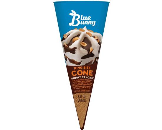 Order Blue Bunny King Size Bunny Tracks Ice Cream Cone food online from Abc Discount Store store, San Diego on bringmethat.com