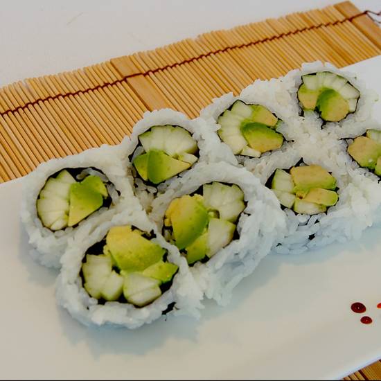 Order Avocado Cucumber Cut Roll food online from Kai Sushi store, Orange on bringmethat.com