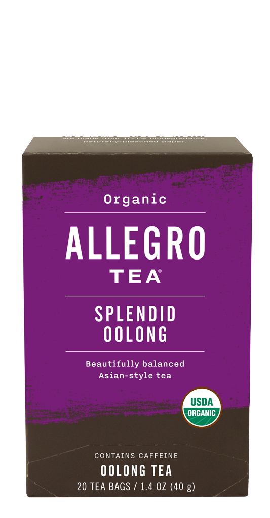 Order Organic Splendid Oolong (20 Tea Bags) food online from Allegro Coffee store, Omaha on bringmethat.com