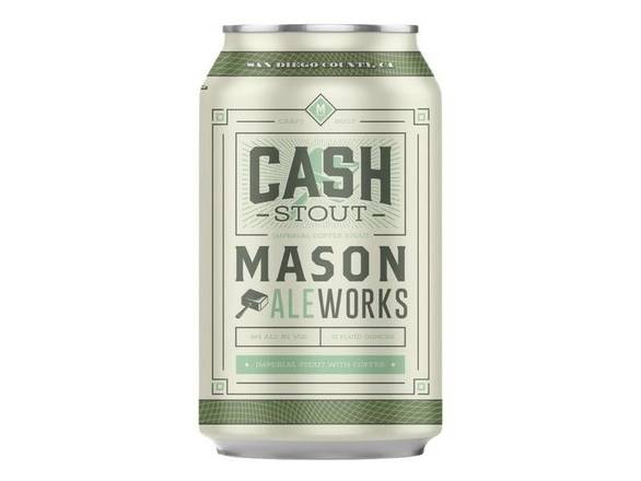 Order Mason Ale Works Cash Imperial Coffee Stout - 4x 16oz Cans food online from Garfield's Beverage Warehouse store, Chicago on bringmethat.com