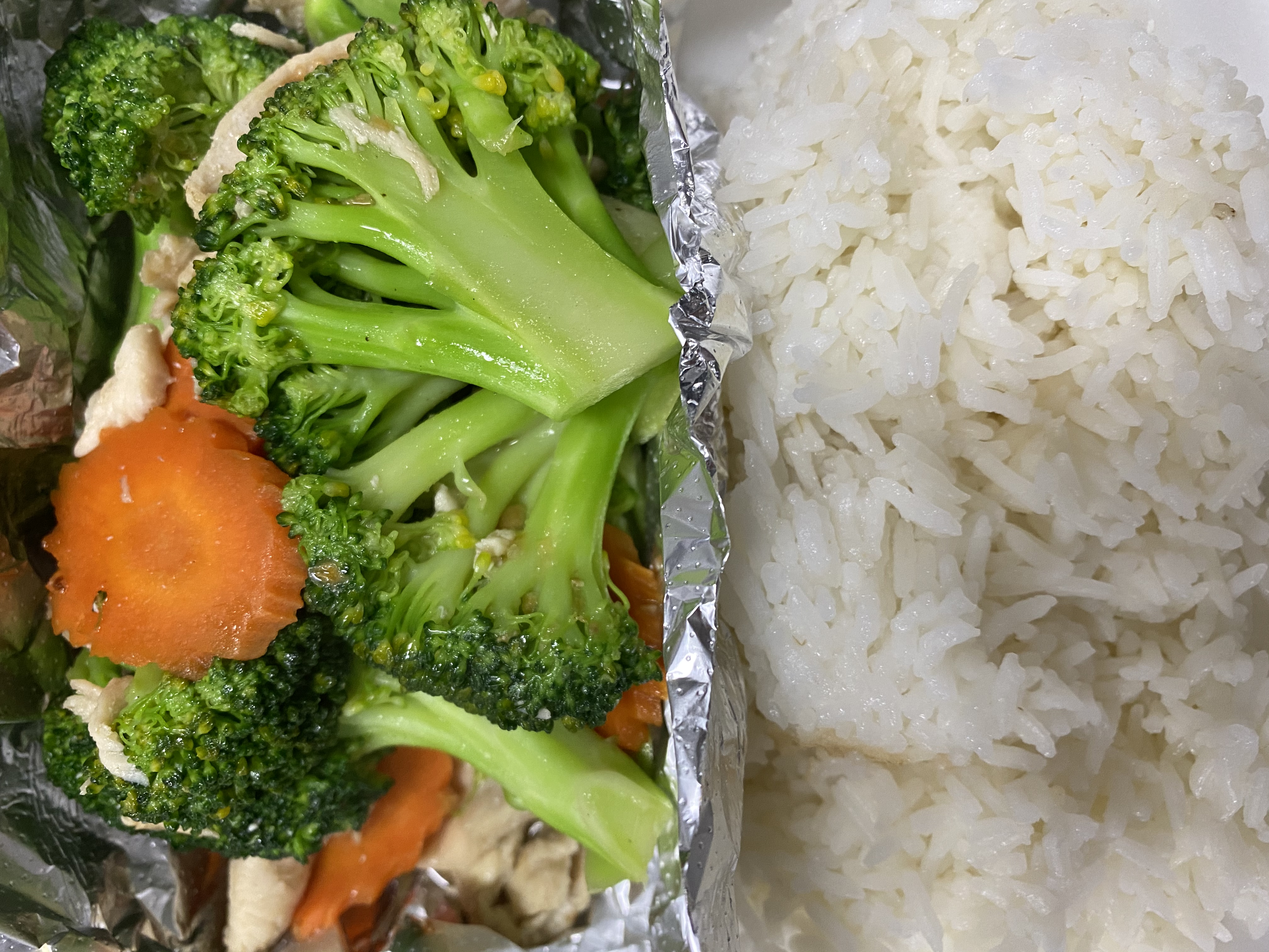 Order Broccoli over Rice food online from Cajun Seafood House store, Los Angeles on bringmethat.com
