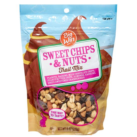 Order Big Win Sweet Chips & Nuts Trail Mix (8 oz) food online from Rite Aid store, Eugene on bringmethat.com