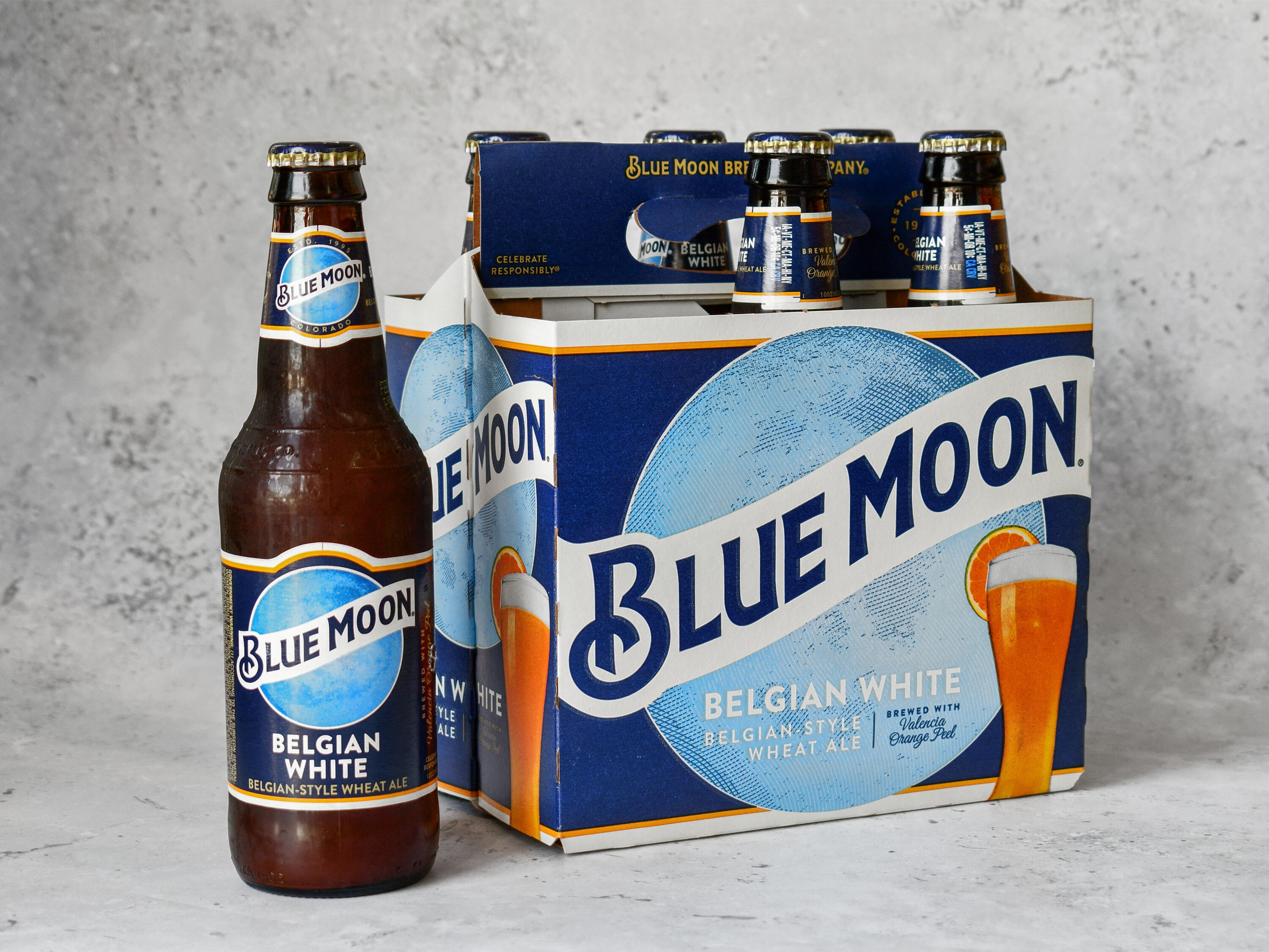 Order Blue Moon, 6 Pk-12 oz. Bottle Beer food online from 888 Liquor store, Rosemead on bringmethat.com