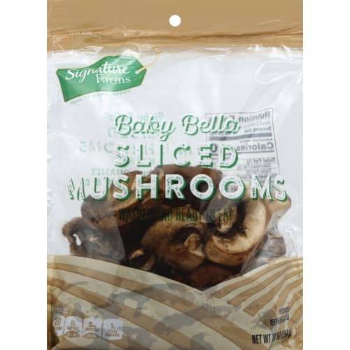 Order Signature Farms · Sliced Baby Bella Mushrooms (10 oz) food online from Safeway store, Redding on bringmethat.com