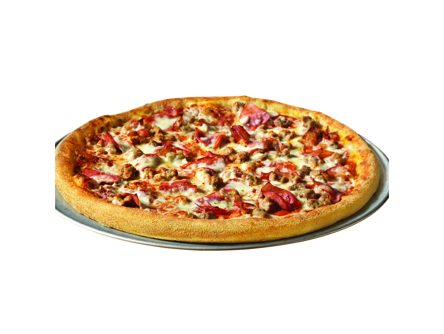 Order Meat Combo Pizza food online from Papa Gino's store, Dedham on bringmethat.com