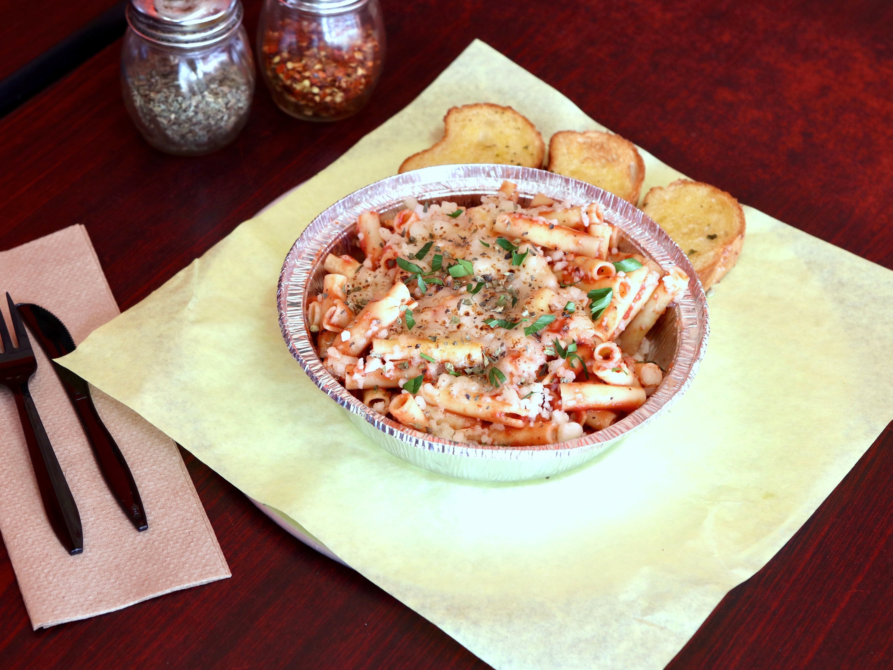 Order Baked Ziti w/beef sauce food online from Milano Flame Pizza & Pasta store, Reseda on bringmethat.com