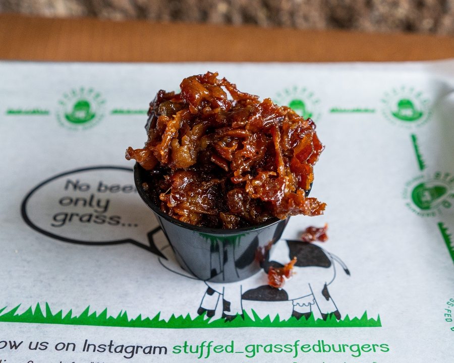 Order Bacon Jam (gf) food online from Stuffed Grass Fed Burgers store, Montclair on bringmethat.com