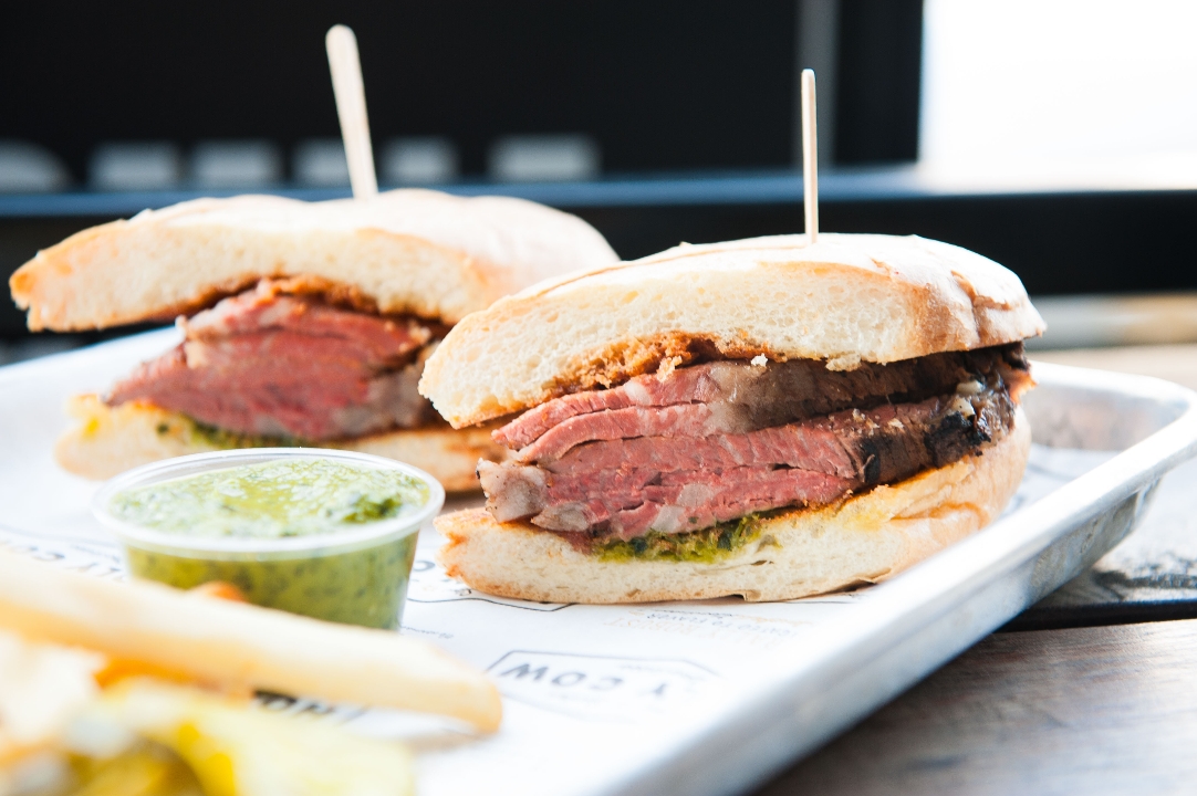 Order Tri-Tip Sando food online from Holy Cow - Culver City store, Culver City on bringmethat.com