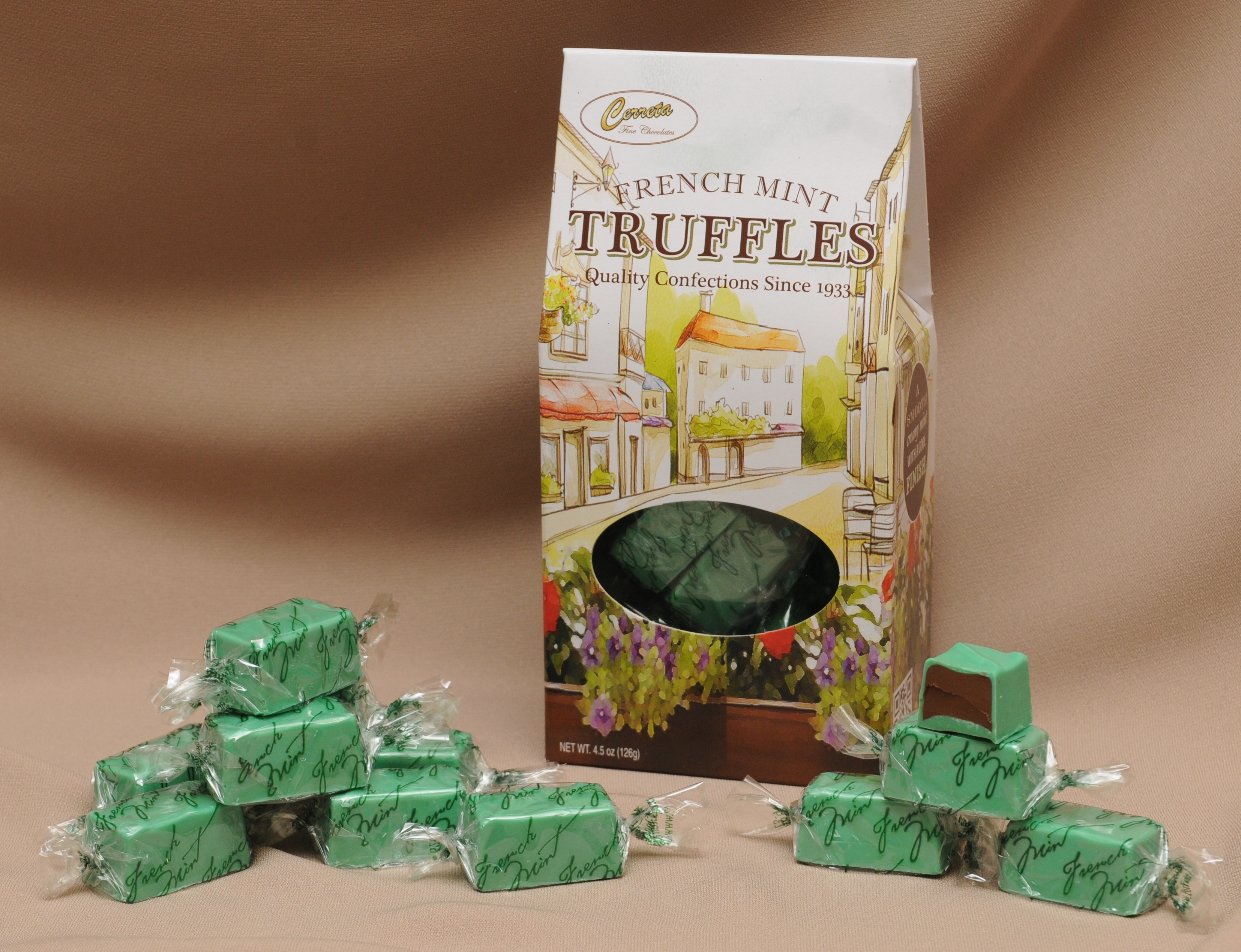 Order French Mint Tote food online from Cerreta Fine Chocolates store, Glendale on bringmethat.com