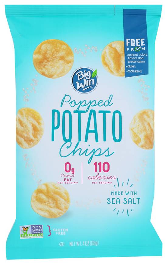 Order Big Win Popped Potato Chips Sea Salt (4 oz) food online from Rite Aid store, Eugene on bringmethat.com