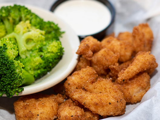 Order Kid Popcorn Shrimp food online from Rockfish Seafood Grill store, The Colony on bringmethat.com