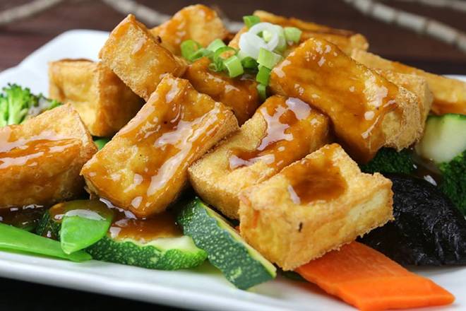 Order Braised Special Tofu with Vegetables food online from China village Restaurant store, Santa Rosa on bringmethat.com