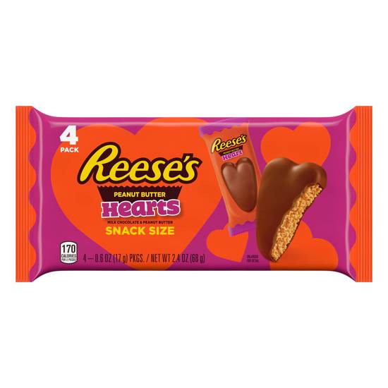 Order Reese's Chocolate Peanut Butter Hearts - 2.4 oz food online from Rite Aid store, Fullerton on bringmethat.com